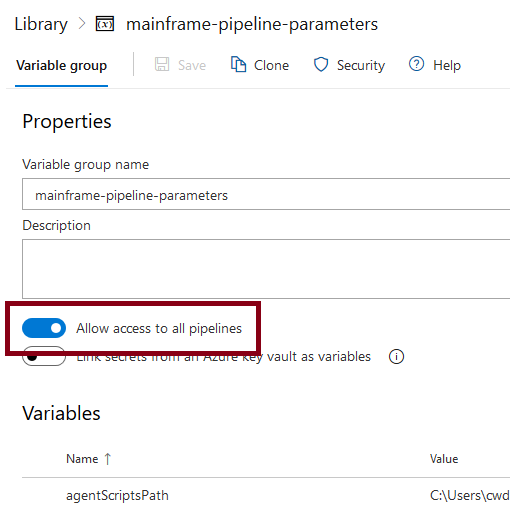 Azure DevOps Variable Group